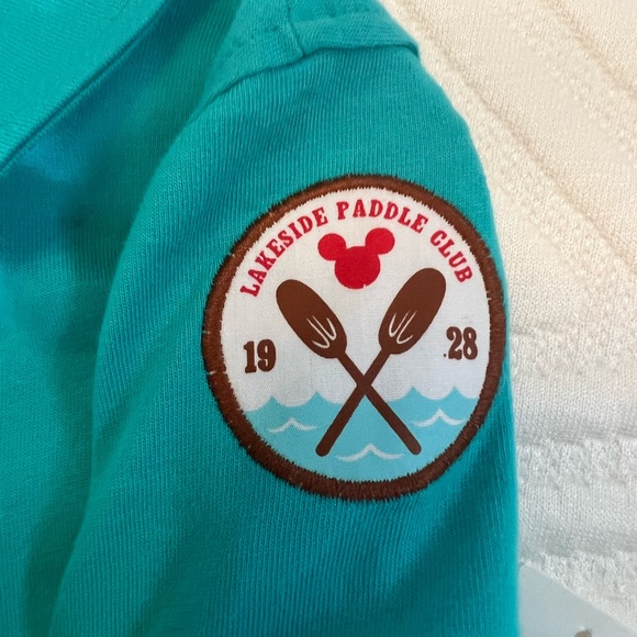 NWT Disney Mickey Mouse teal polo shirt blue elastic band pant set 18-24M cotton - Picture 6 of 8